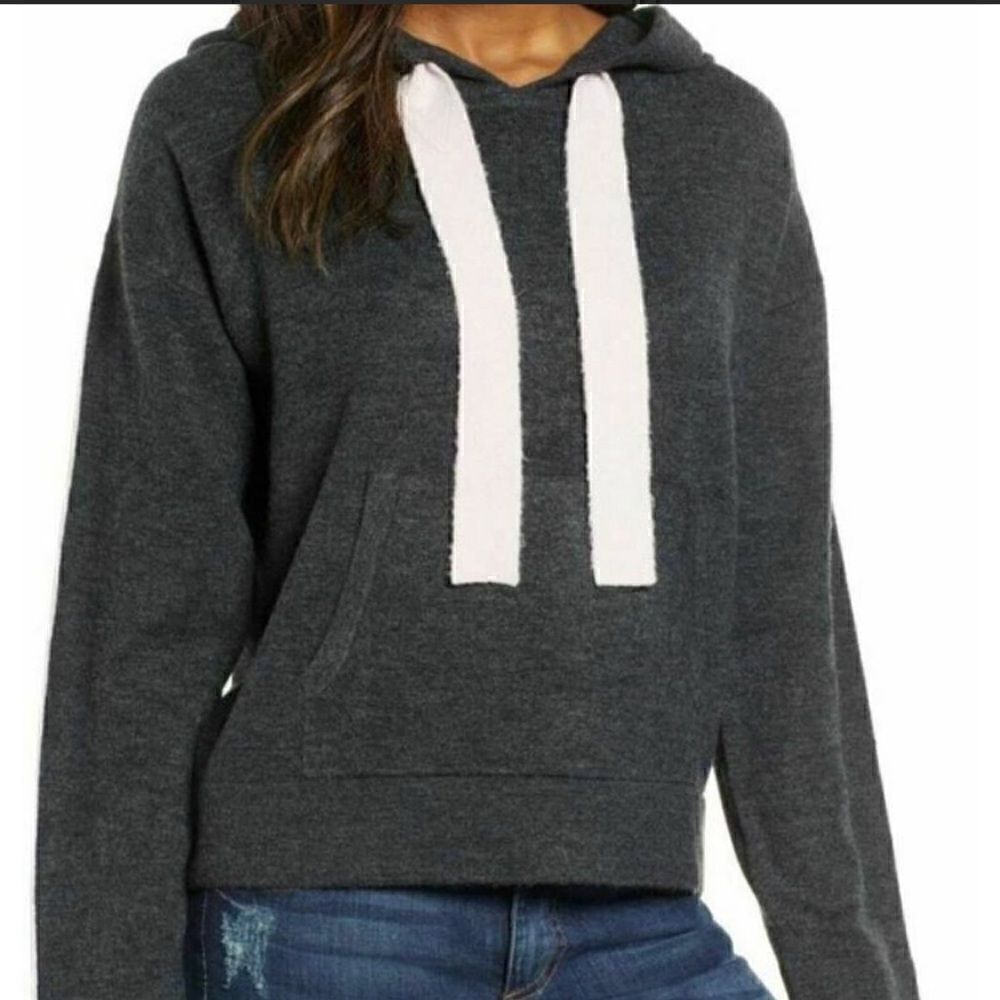 Caslon - Grey and pink - sweater hoodie - M